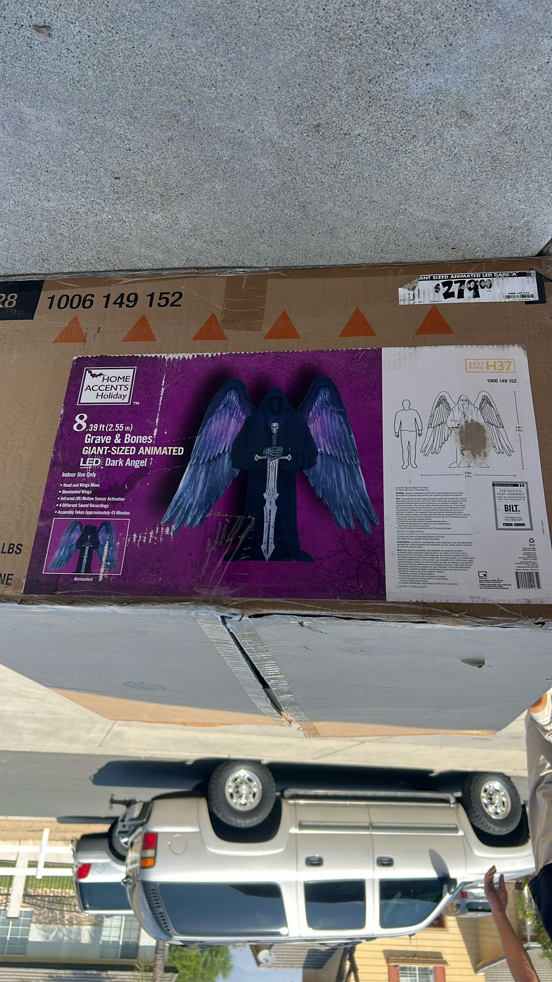 8 Foot Grave And Bones Giant Size Animated LED Dark Angel