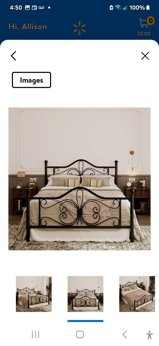Butterfly-shaped Bed Frame