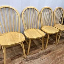 Solid Wood 4- Dinning Chairs 