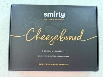 Smirly Premium Bamboo Charcuterie & Cheese Board – Brand New