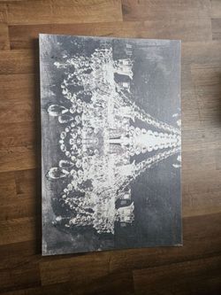 Chandelier black and white art