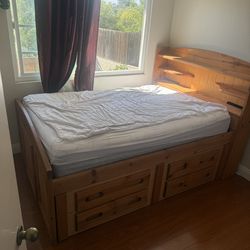 Full size captain bed