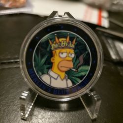 Pothead Stoner Homer Simpson Collectable 1 Oz Silver Round With Coa 