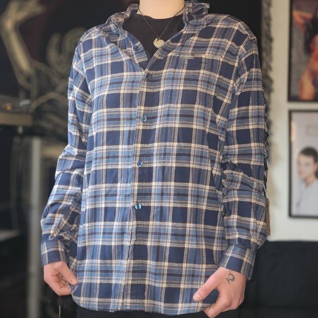 Blue Plaid Button Up Shirt