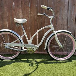 Electra The Betty model.  Stream ride Edition.  3 speed women’s bicycle with step-thru frame. 