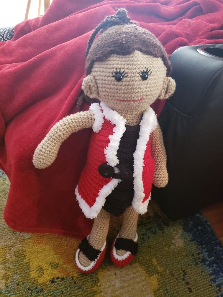Christmas Crocheted Doll