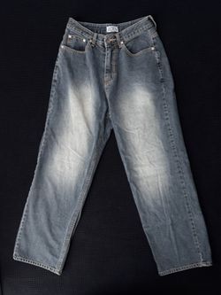 Men's Dark Blue Relaxed-Fit Washed Jeans