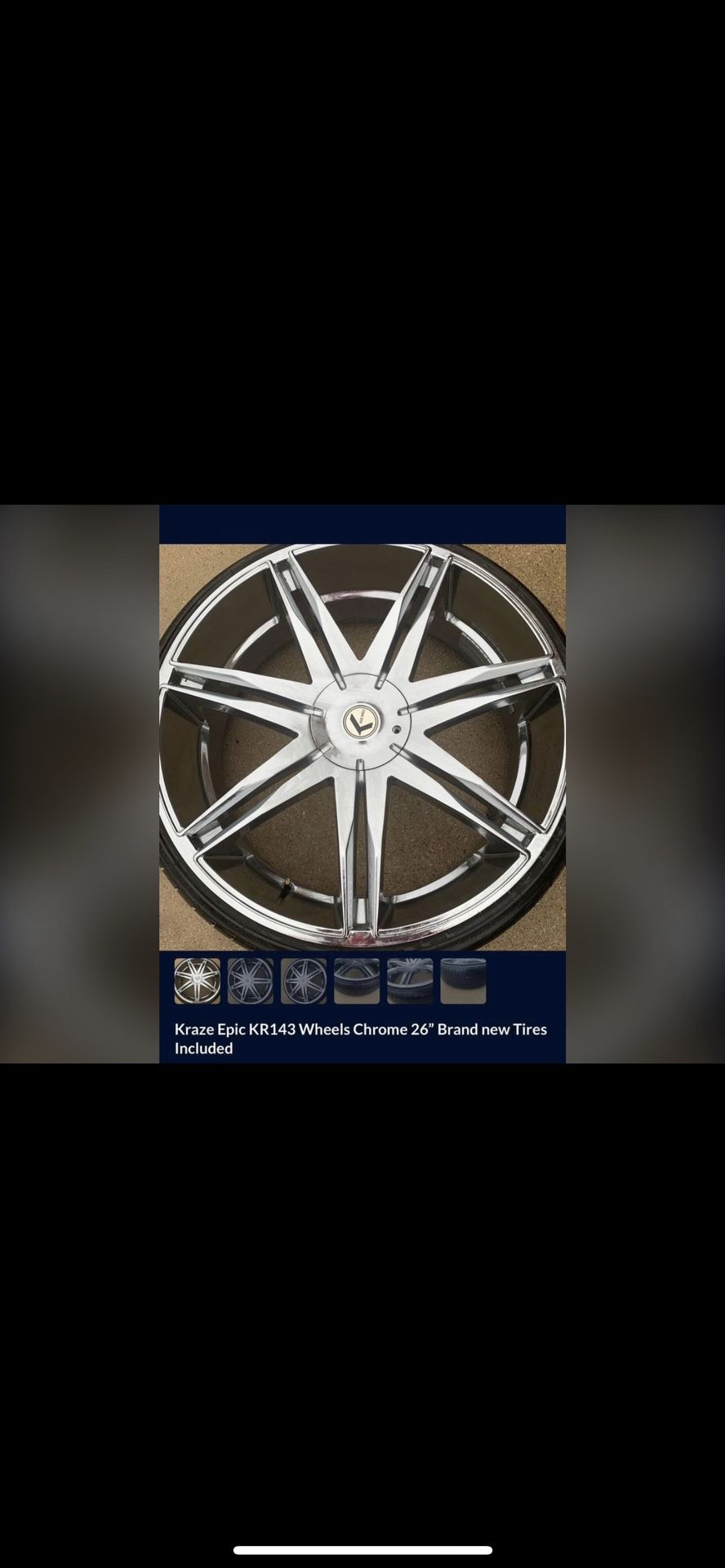 Epic Kraze Rims 26” Chrome Rims