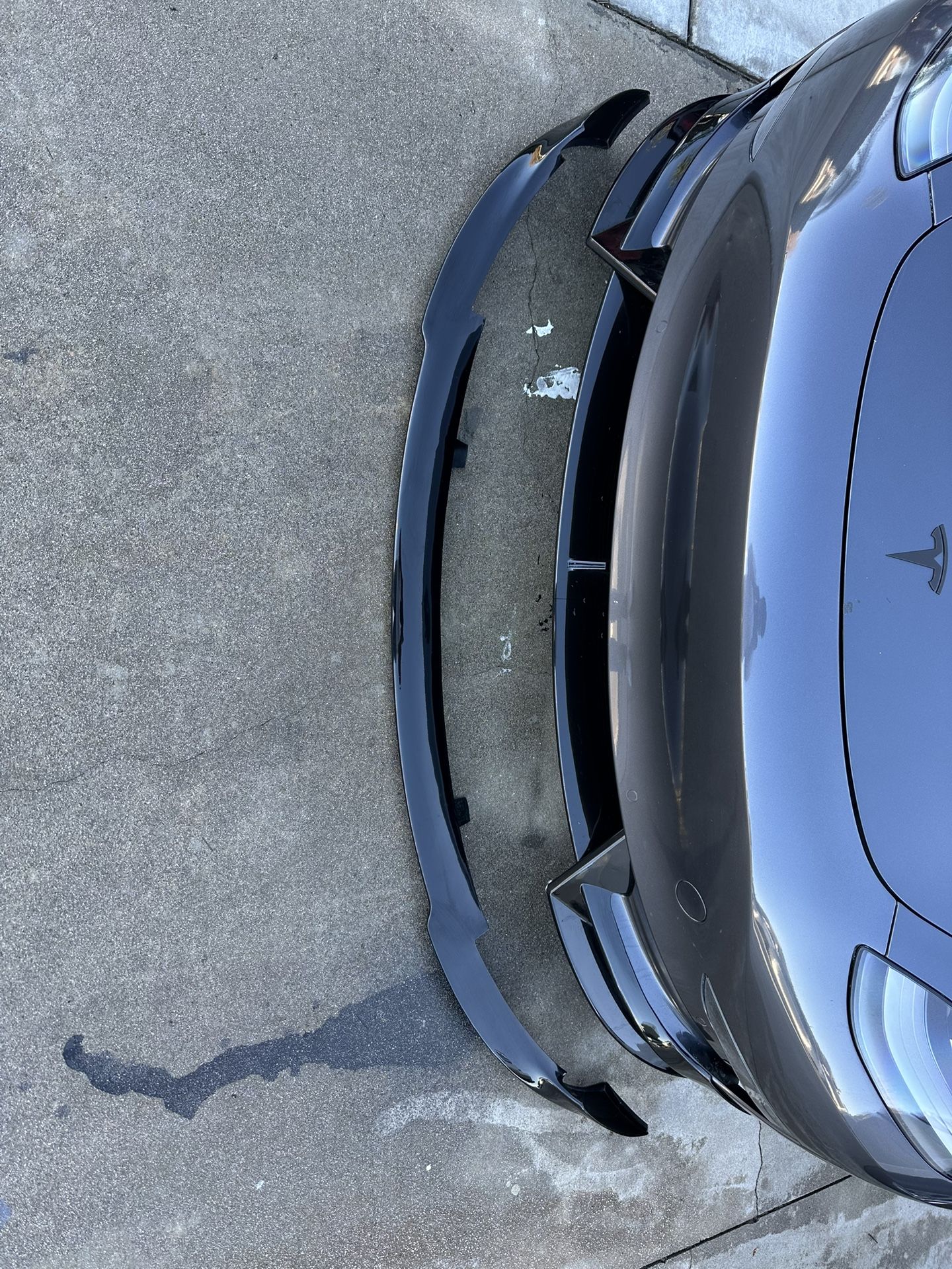 Ikon Motorsport Tesla Model 3 Front Lip Gloss Black 