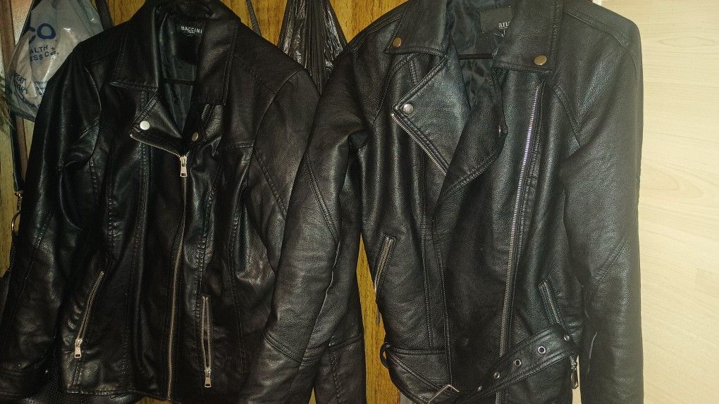 2 womens Leather Coats