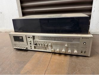 Vintage HITACHI Quatramode Am/Fm Stereo Cassette/ 8Track & Vinyl Record Player