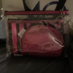  New 3 Pc Makeup Bag 
