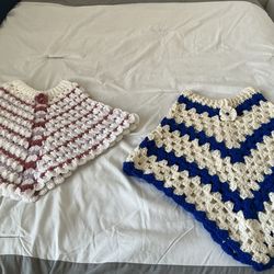 Handmade crochet Beautiful baby girl poncho shawl age 12 to 24 month $35 each