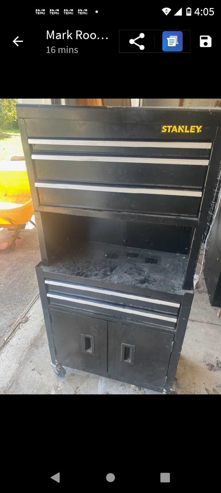 Stanley Tool Box To Steel Cabinets