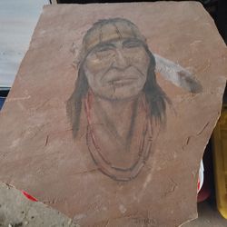 Native American Indian Painting Signed 