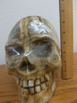 Halloween Wax Burning Skull Full Sized New Sealed Rare