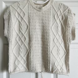 Cream White Knitted Top