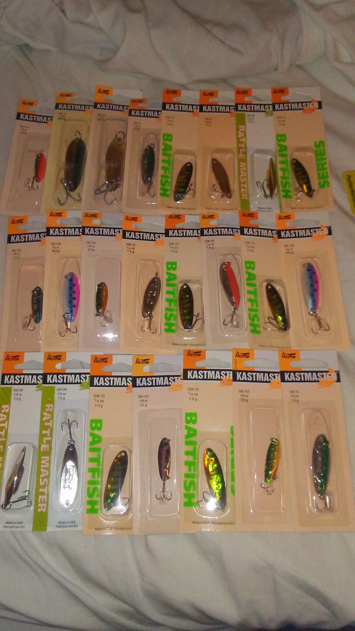 23 assorted Kastmaster fishing lures