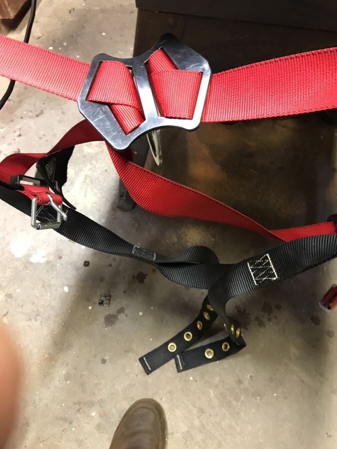 Protects body harness
