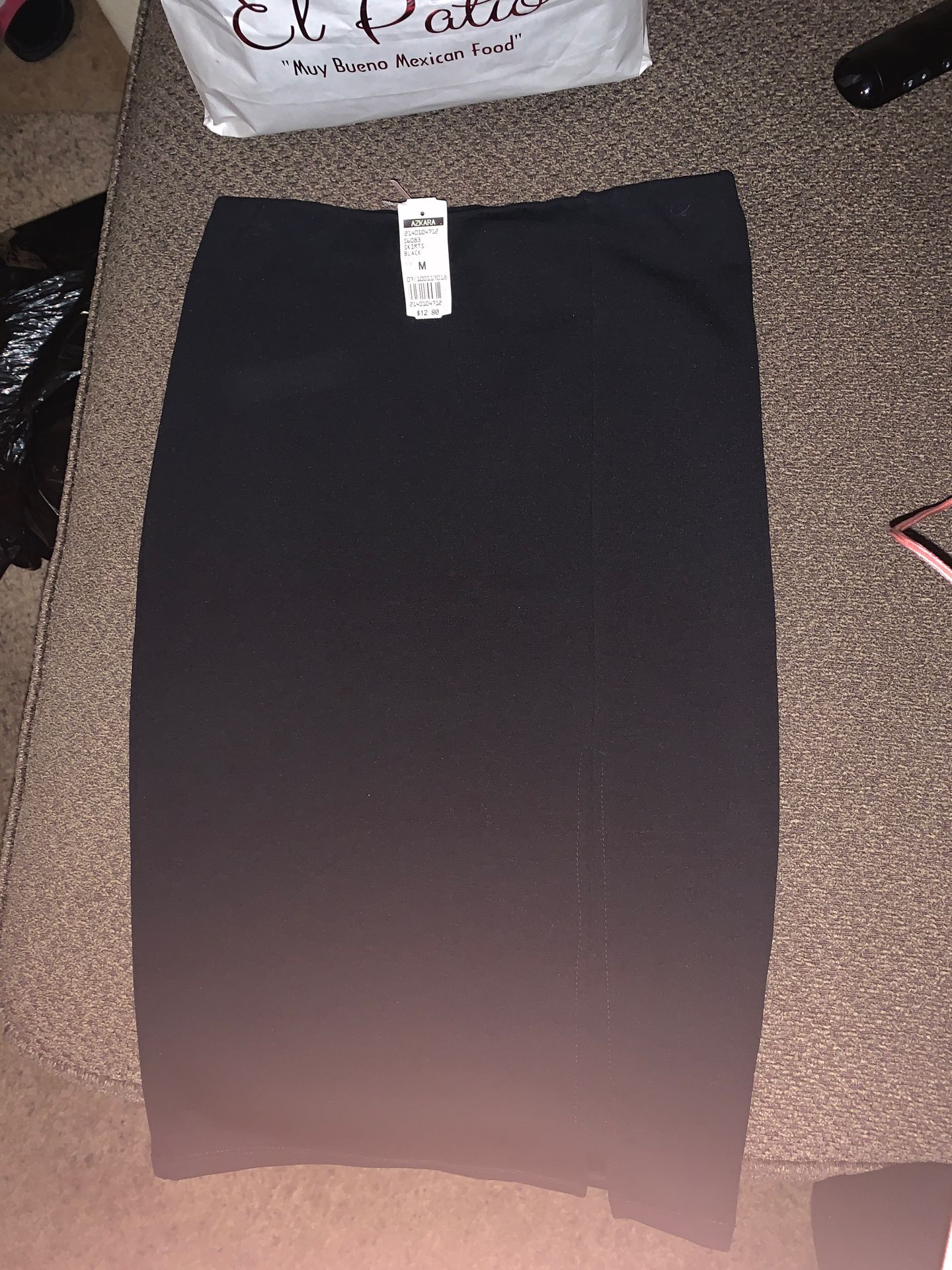Black pencil skirt