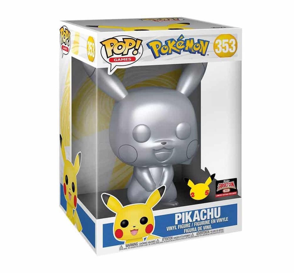 Pokemon 10” Pikachu Metallic Funko Pop Target Exclusive