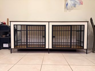 Double Dog Crate Furniture Console
