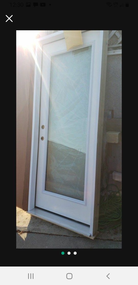 Exterior Doors 32x80 Fiberglass Smooth Right Hand Full Glass Frame 51/4