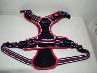 Eagloo Size Large Dog Harness No-Pull Vest Reflective  Strips Control Handle Red