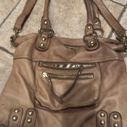 Tan Leather Linea pelle Shoulder Bag 