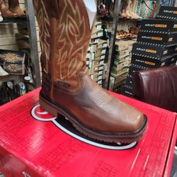 *Free delivery* New Justin double sole water Buffalo leather all sizes Comfortable steel toe 