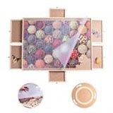 1500 Piece Wooden Puzzle Table can be rotated, with 6 Drawers and Cover, 34x 26Lazy Susan Rotating Puzzle Table, Portable Adults Puzzle Board. 61 New 