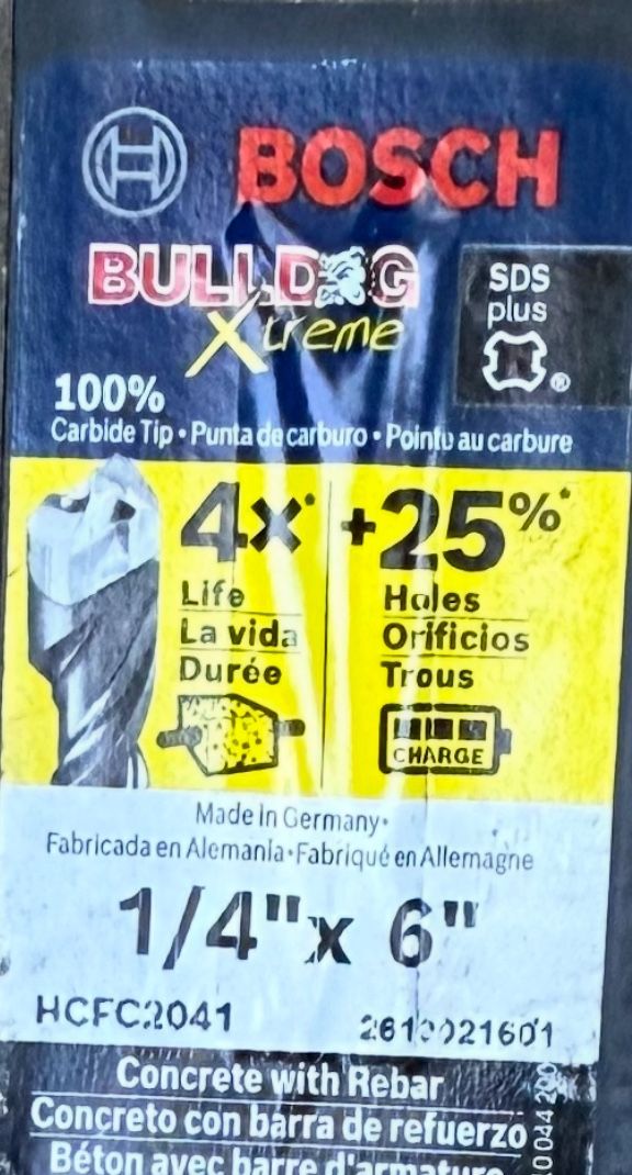 Bosch - BULDOG Xtreme 1/4” X 6”