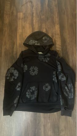 Black Denim Tears Hoodie with Grey Clouds