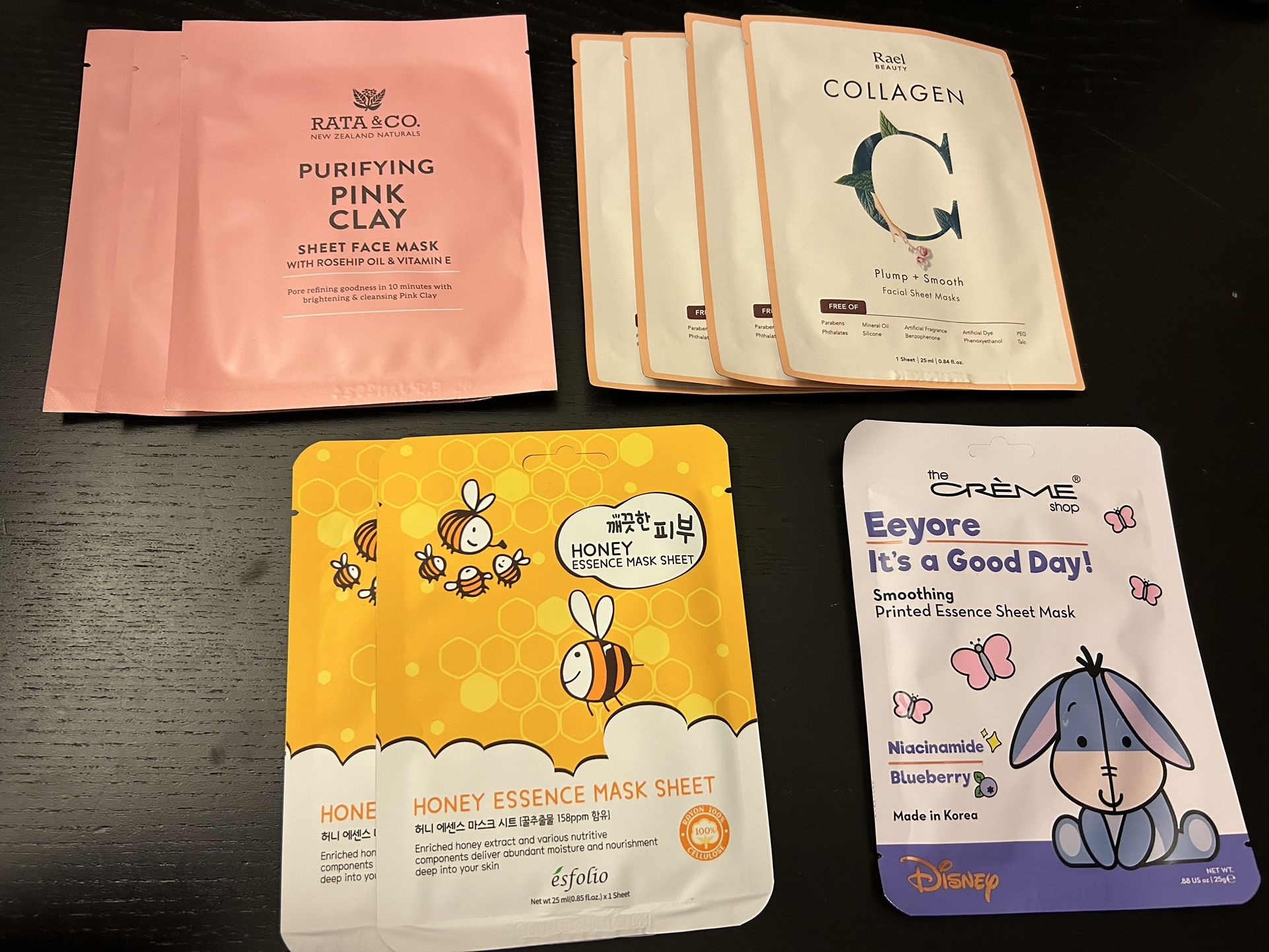 Face Sheet Masks Lot #1 (Pack Of 10)