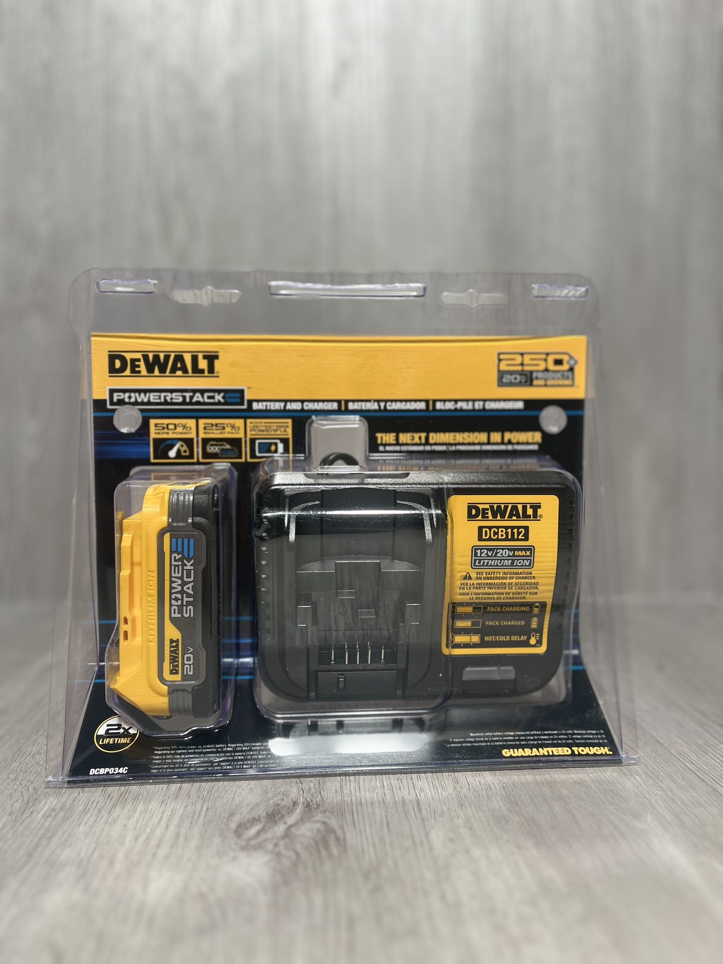 DEWALT 20V Max Starter Kit with Powerstack Compact Battery and Charger DCBP034C