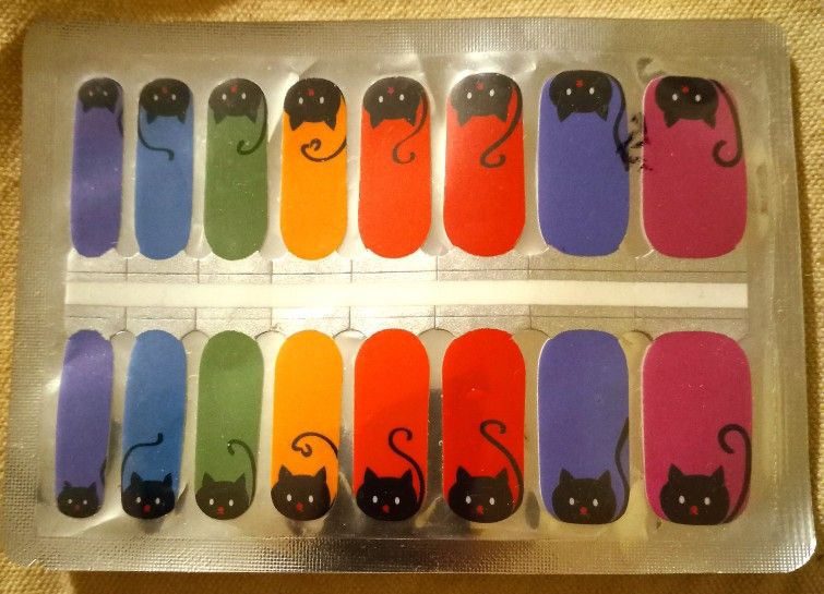 Black Cats!FFBoutique Nail Polish Strip!Free Ship/Sample/Entry!