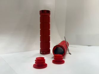 Red e-bike and bike grips
