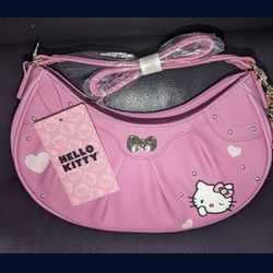 Her Universe x Sanrio Hello Kitty Pink Heart Baguette Bag Purse New With Tags