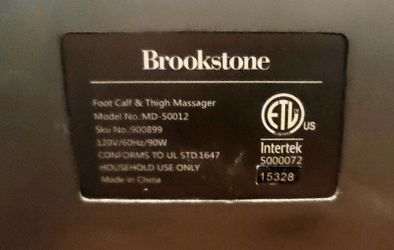 Brookstone Foot Calf and Thigh Massager MD 50012 Pick Up Only for