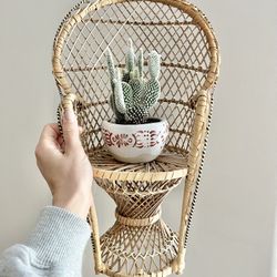 Wicker Plant Stand 
