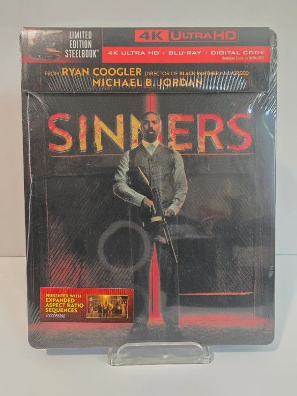 Sinners (4K Ultra HD + Blu-ray + Digital) Limited Edition SteelBook NEW/SEALED
