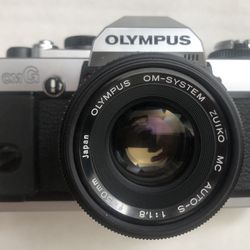 Olympus OM-G 35mm Camera w 50mm 1.8 Near Mint, Film Tested