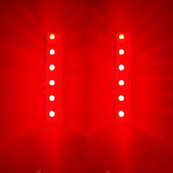 2x (Two) 4.5" Inch 12v Red LED Strips Very Bright 