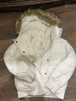 Abercrombie Girls 7/8 Ultra Hooded Faux Puffer Jacket