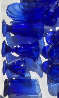 Blue Glass Dessert Dishes