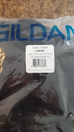 GILDAN BLACK TEE SHIRTS SIZE LARGE