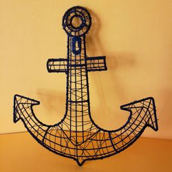 New Metal Nautical Decor Wire ANCHOR Display Wall Decor