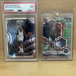 2 Anthony Edwards Rookie Cards – Graded & Excellent to Near Mint