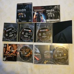 Ps3 Video Game Mass Effect Trilogy $20,God Of War I-II Remastered $15,Gran Turismo 6 $15 Clean Discs 