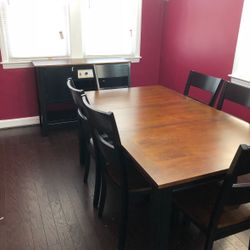 6 Person Dining Room Set & Buffet Table 